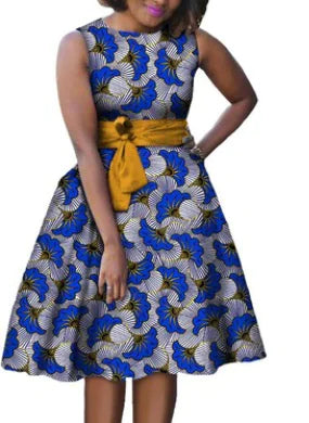Batik Printed Cotton Dress and Skirt Combo
